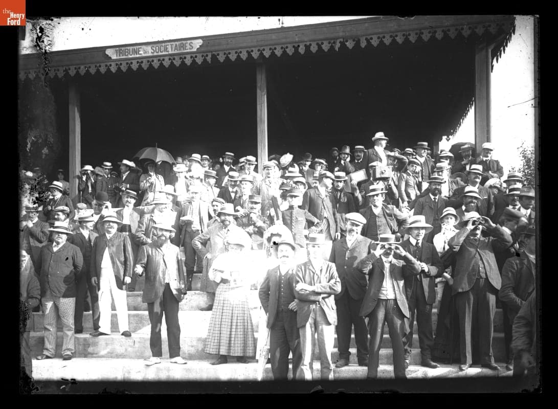 Crowd Awaiting Demonstration Flights by Wilbur Wright, Hunaudieres Race Course, Le Mans, France, August 1908
