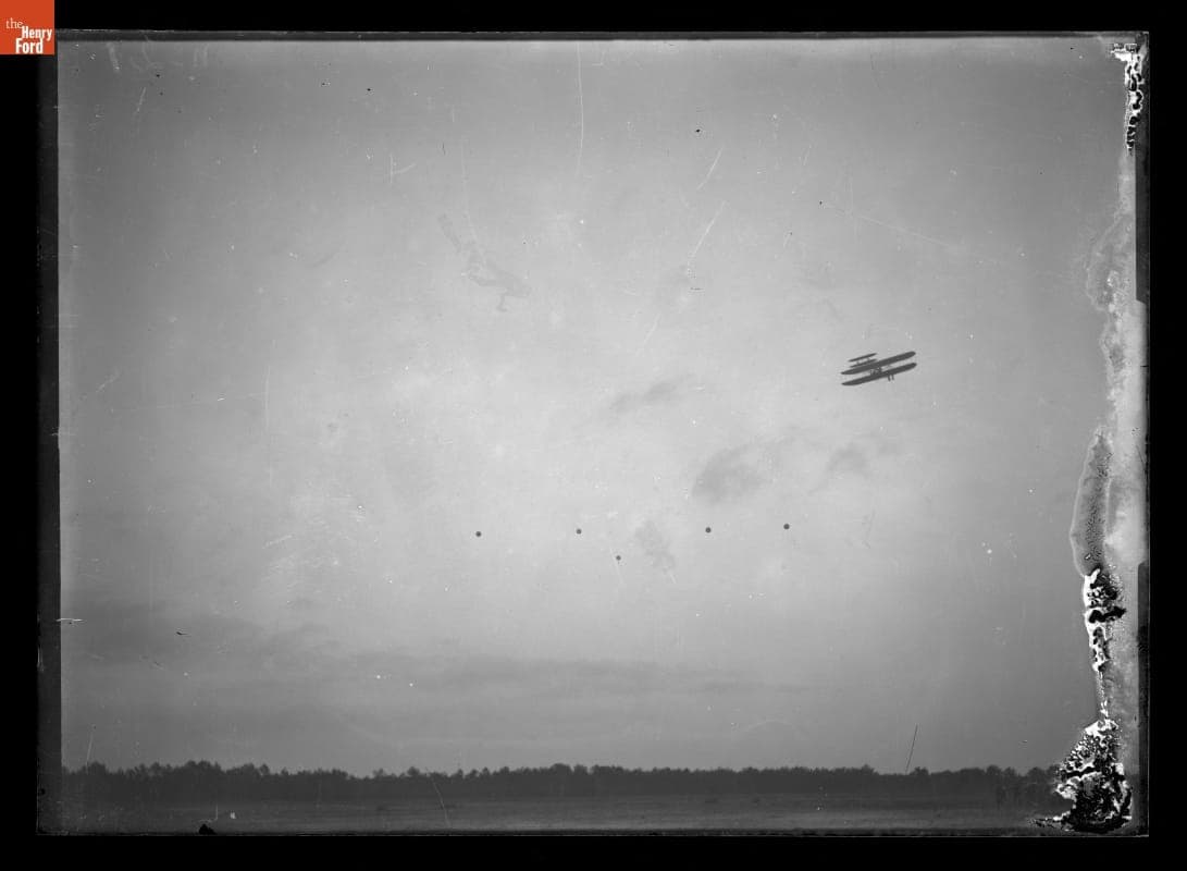 Wilbur Wright Piloting the Wright Flyer, France, 1908-1909