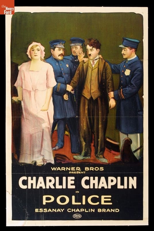 Movie Poster, "Warner Brothers Presents Charlie Chaplin in 'Police'," 1916
