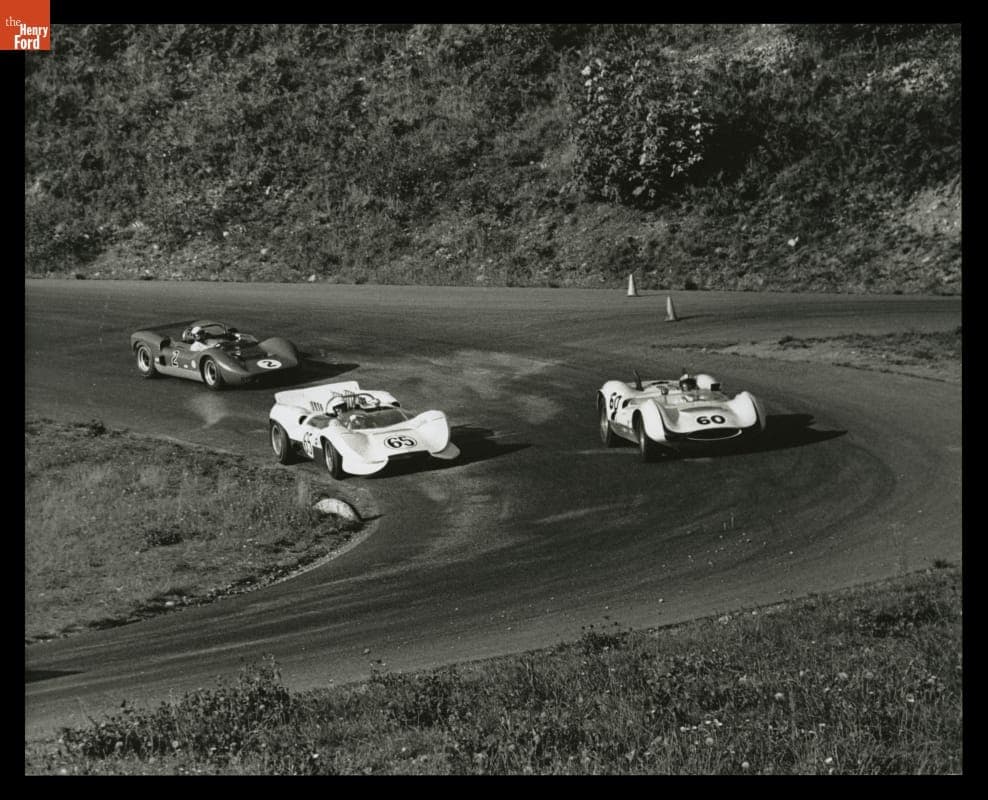 Phil Hill Driving  McLaren Car (#2), Northwest Grand Prix at Kent, Washington, October 1965