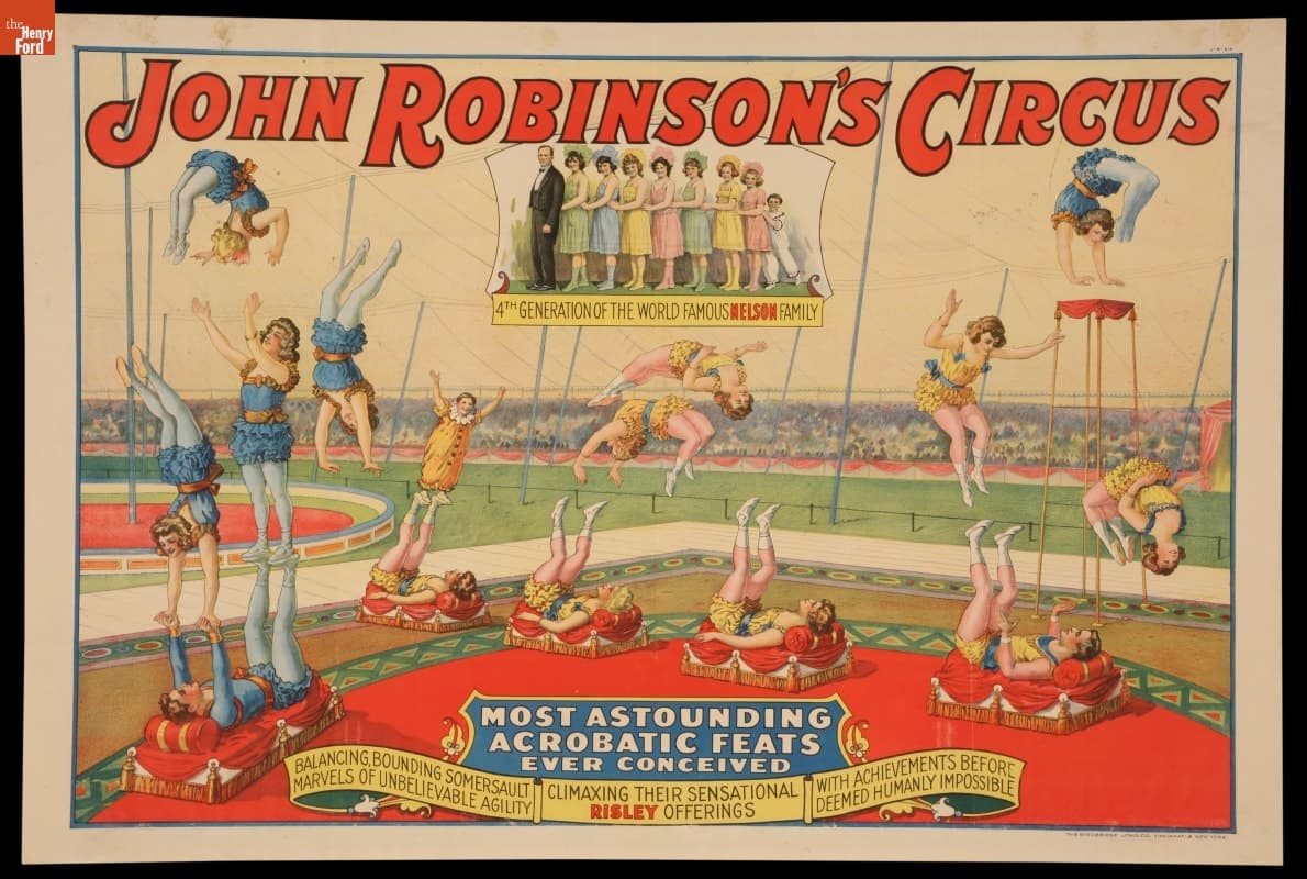 Circus Poster, "John Robinson's Circus," circa 1925