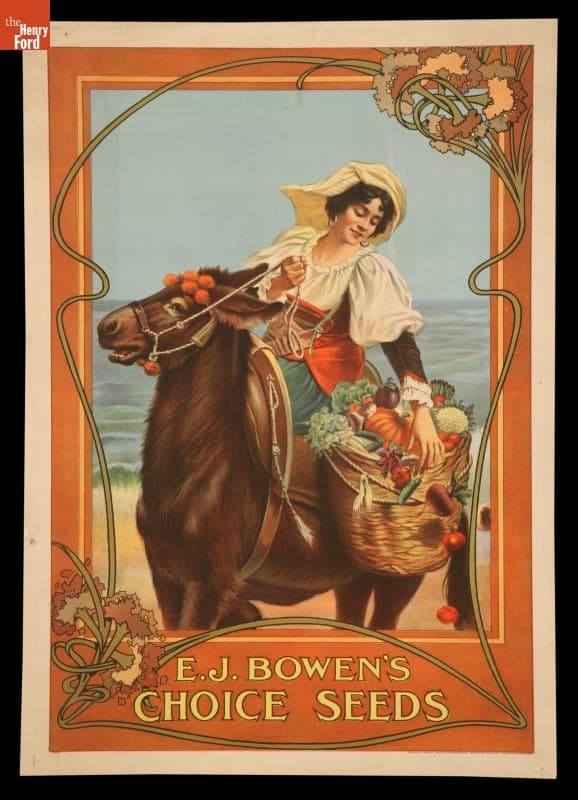 Advertising Poster, "E.J. Bowen's Choice Seeds," 1904