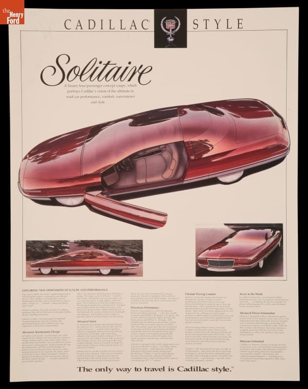 Advertising Poster, "Cadillac Style-- Solitaire," 1989