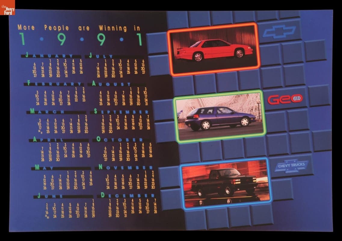 Advertising Poster, "Chevrolet: More People are Winning in 1991"