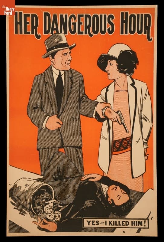 Advertising Poster for the Theatre Production "Her Dangerous Hour," circa 1920
