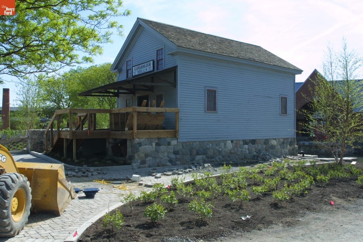Loranger Gristmill in Liberty Craftworks District, Greenfield Village Restoration Project, April 2003