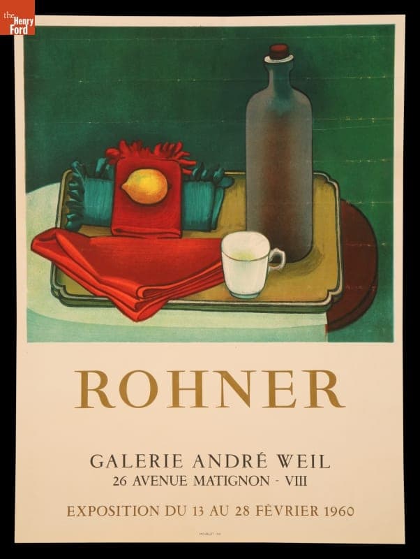 Advertising Poster, Georges Rohner Exhibition, 1960