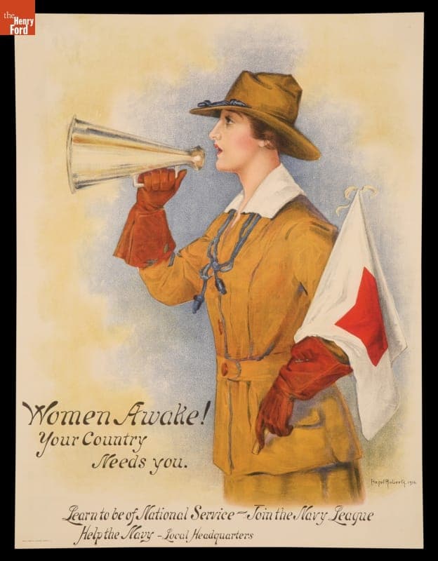 World War I Poster, "Women Awake! Your Country Needs You," 1916