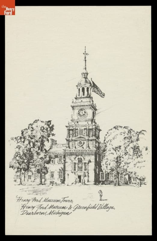 Postcard, "Henry Ford Museum Tower," circa 1970