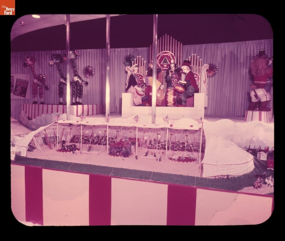 Circus Big Top Exhibit for Christmas at Ford Rotunda, 1958