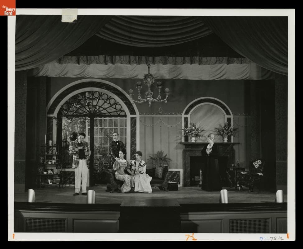 Performance of "The Henrietta" during American Drama Festival at the Henry Ford Museum Theater, 1967