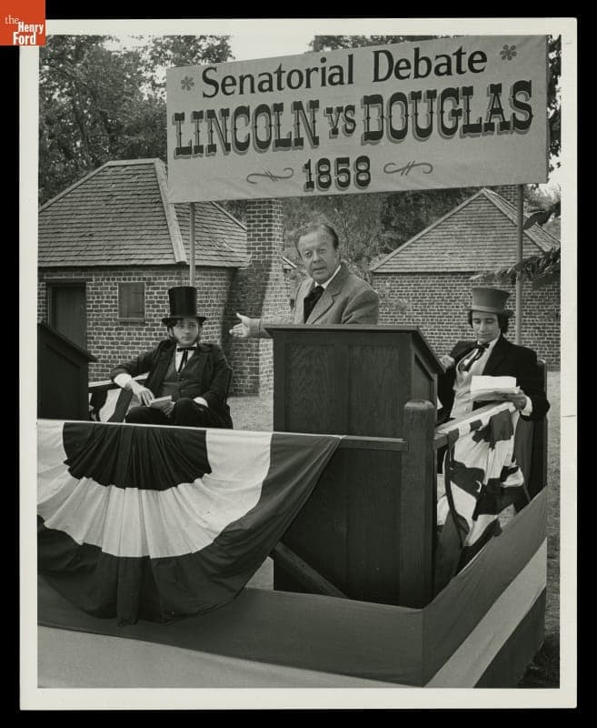 Lincoln-Douglas Debate Reenactment during Old Time Summer Festival, Greenfield Village, 1971