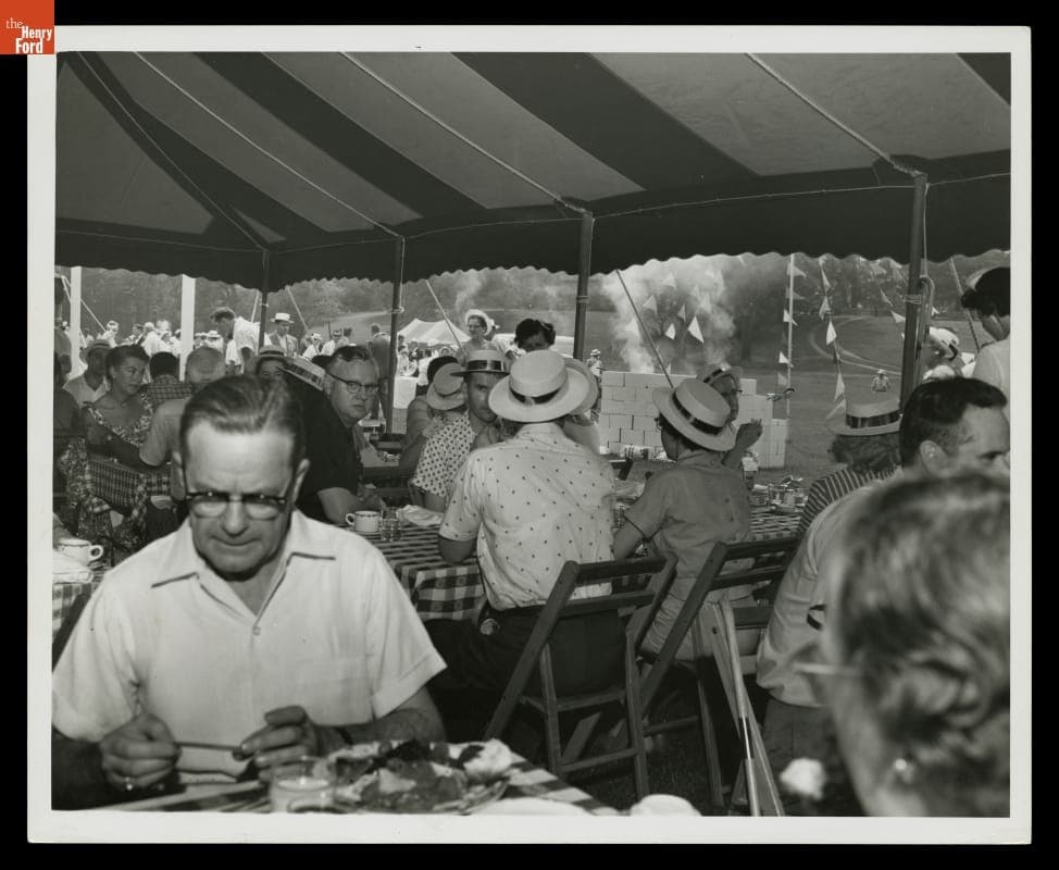 Barbecue Picnic Catered Event at Greenfield Village, 1960