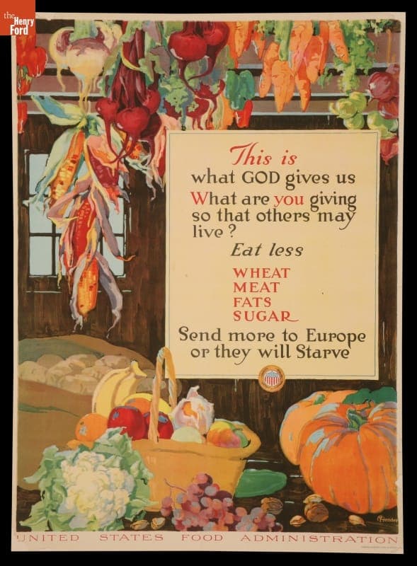 World War I Poster, "This is what God gives us," circa 1918