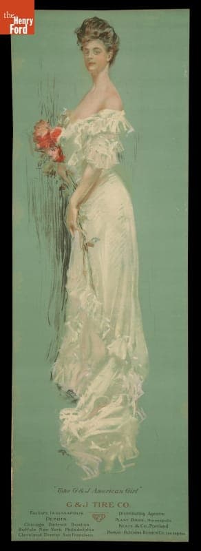 Advertising Poster, "The G & J American Girl," circa 1905