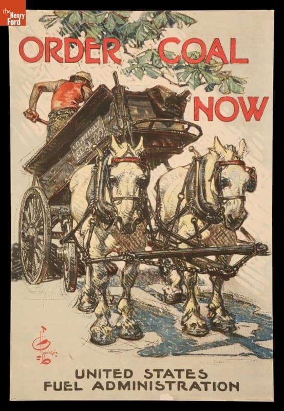 World War I Poster, "Order Coal Now," circa 1917