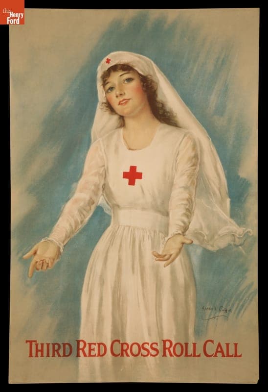 World War I Poster, "Third Red Cross Roll Call," 1918
