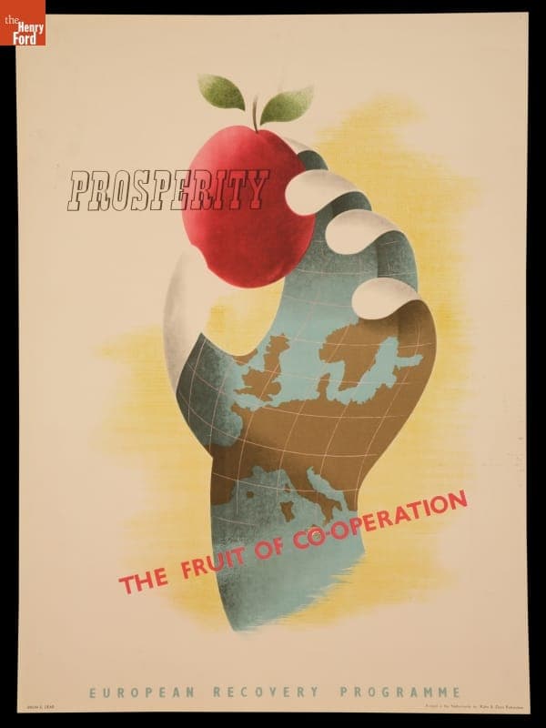 European Recovery Program Poster, "Prosperity: The Fruit of Co-Operation," circa 1950