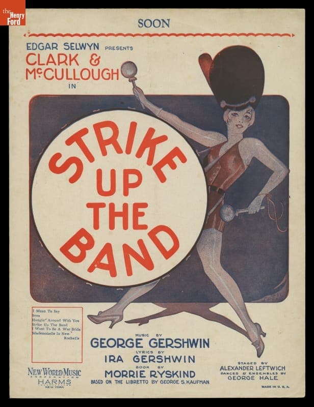 Music Sheet, "Soon," from "Strike Up the Band," 1929