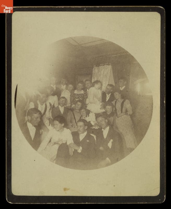 Kodak Circular Photograph of People at a Gathering, 1889-1897
