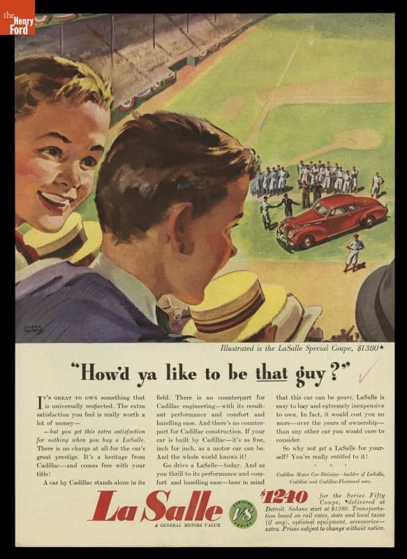 1940 Cadillac LaSalle Advertisement, "How'd Ya Like to be That Guy?"