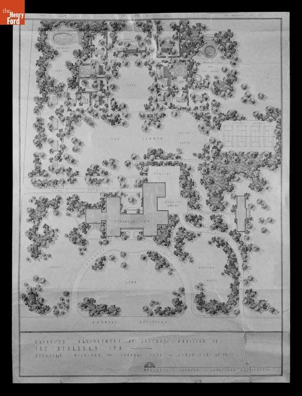 Presentation Drawing, "Proposed Arrangement of Cottages - Additions to the Dearborn Inn," January 1936