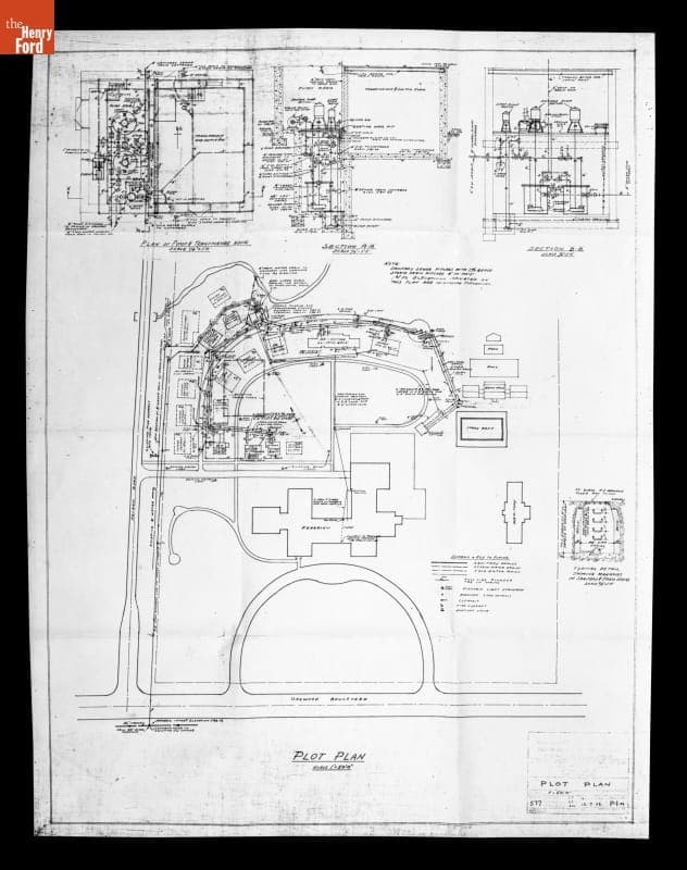 Plot Plan, Colonial Village Development for Dearborn Inn, December 1936