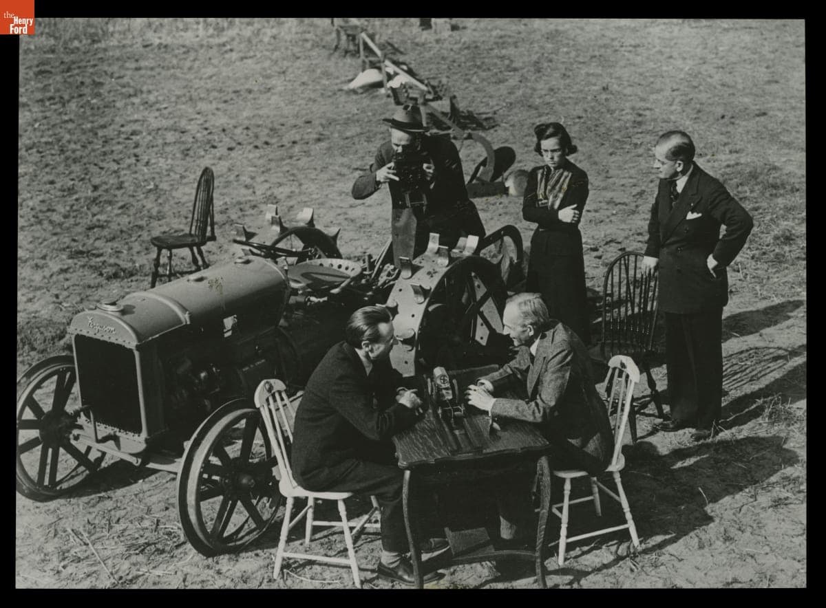 Meeting between Harry Ferguson and Henry Ford at Fair Lane, October 1938