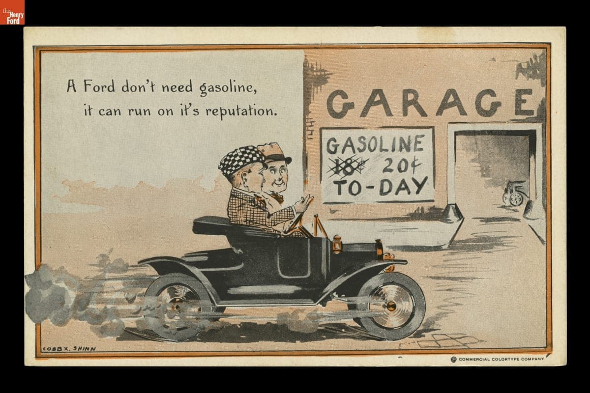 Ford Model T Joke Postcard, circa 1915