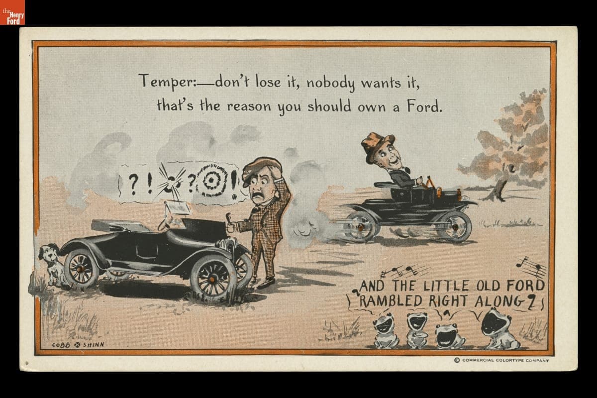 Ford Model T Joke Postcard, circa 1915