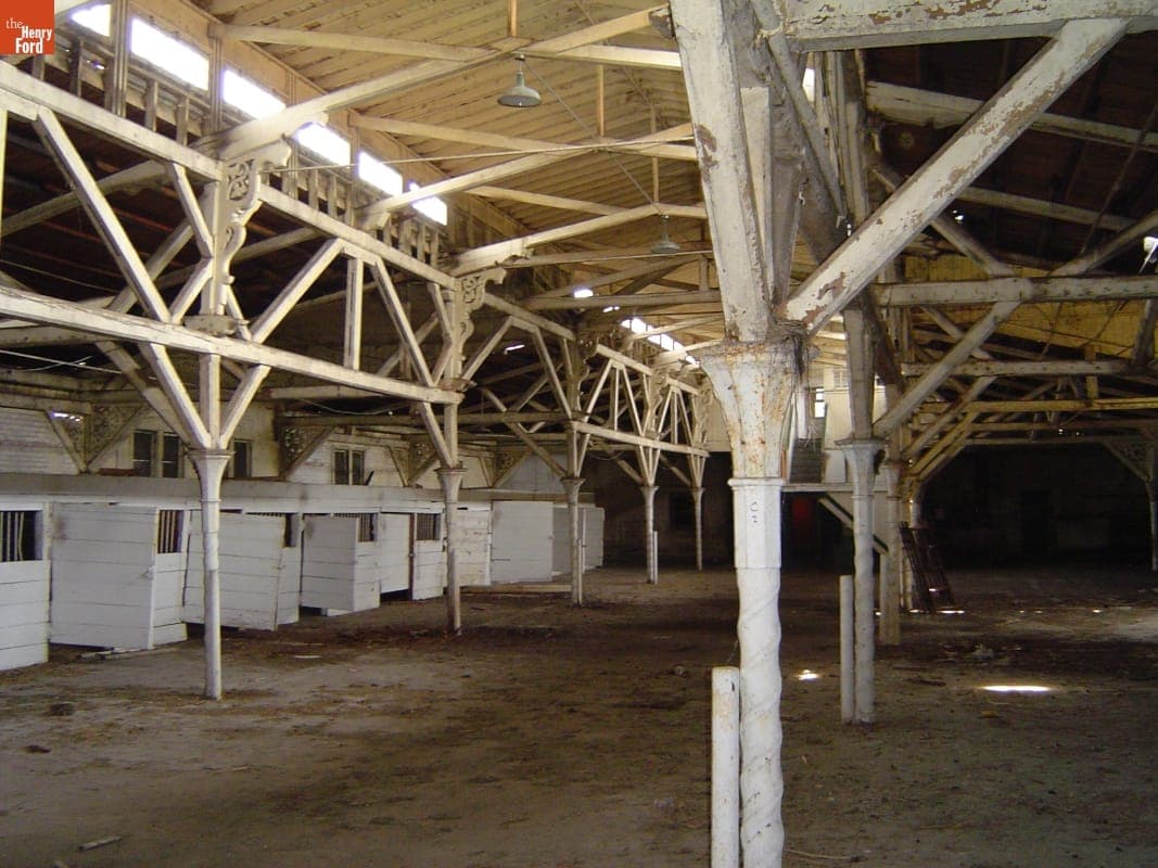 Dismantling the Riding Stable (Originally the Detroit Central Market Building) at Belle Isle, Detroit, Michigan, 2003