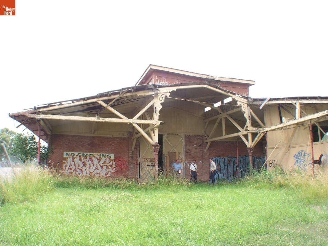 Dismantling the Riding Stable (Originally the Detroit Central Market Building) at Belle Isle, Detroit, Michigan, 2003