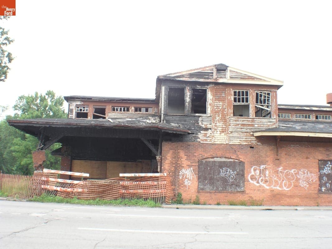 Dismantling the Riding Stable (Originally the Detroit Central Market Building) at Belle Isle, Detroit, Michigan, 2003