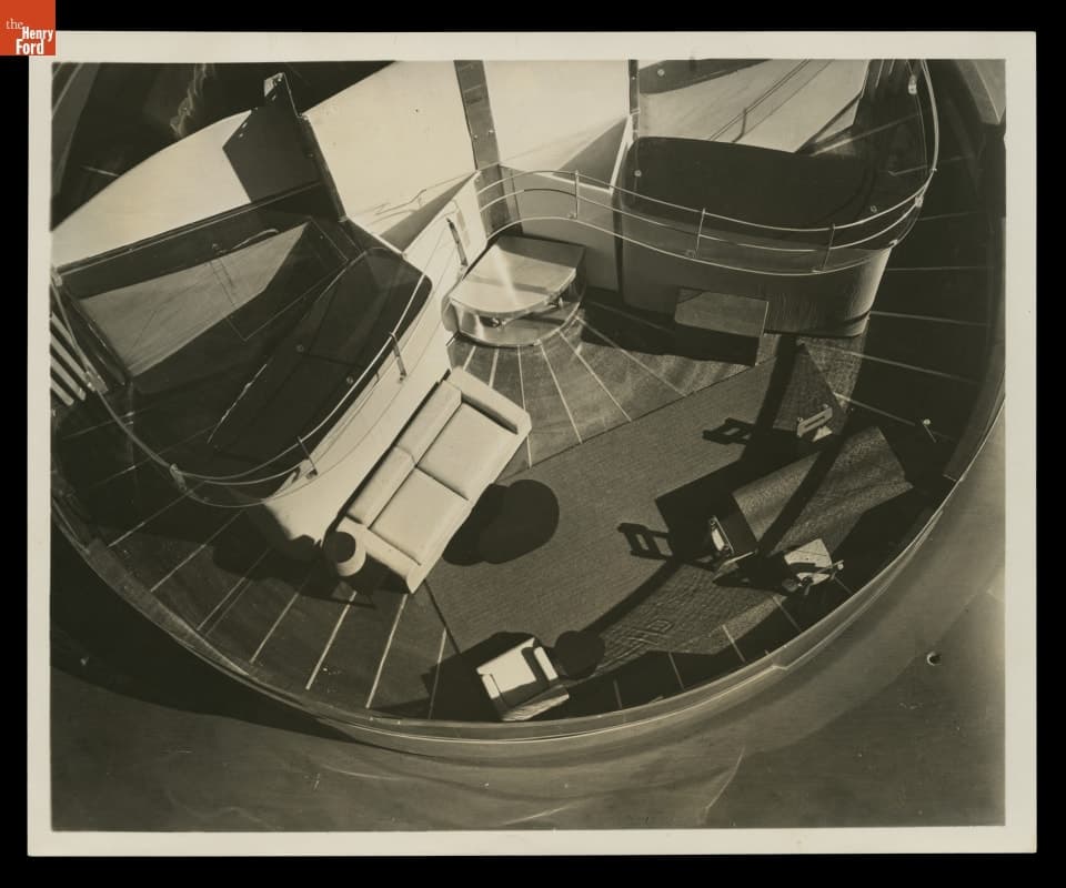 Scale Model of Dymaxion House, Roof Removed for Interior View, 1946