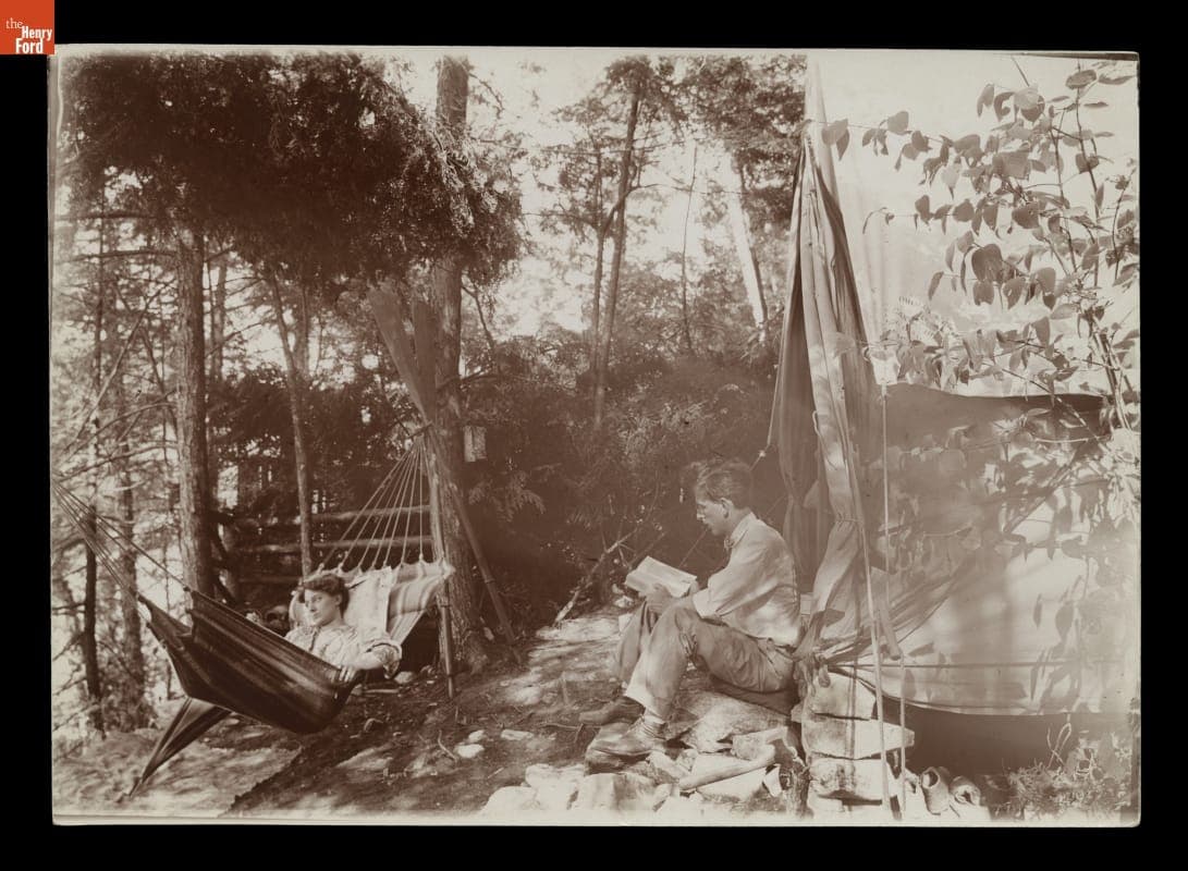 Typical Campsite, Camp Iroquois, Glen Eyrie, Lake George, New York, 1911