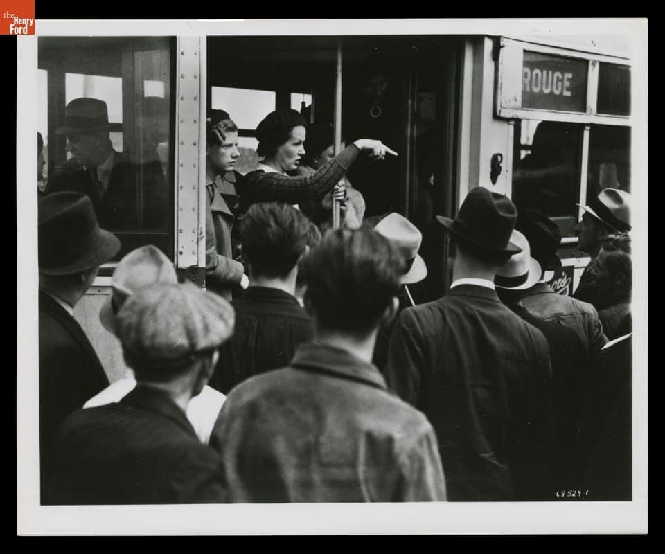 UAW Local 174 Women's Auxiliary Members at Ford Rouge Plant during the Battle of the Overpass, May 26, 1937