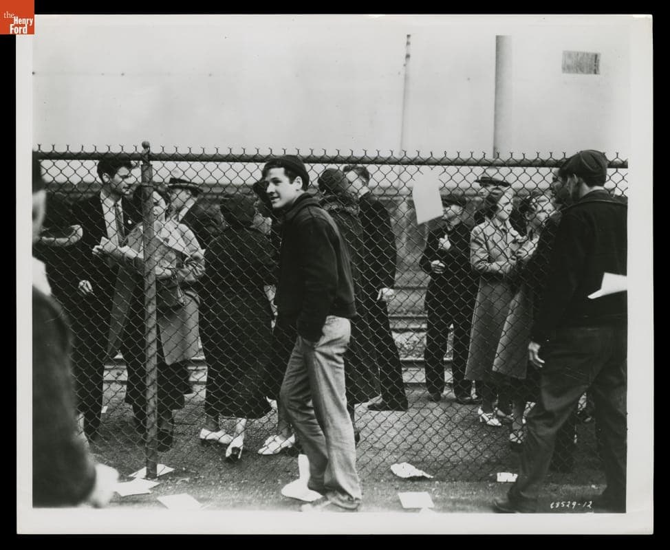 UAW Organizers Forced Back from the Ford Rouge Plant during the Battle of the Overpass, May 26, 1937