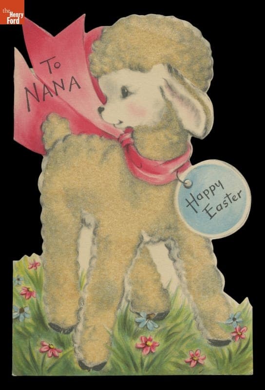 Easter Greeting Card, "To Nana, Happy Easter," circa 1955