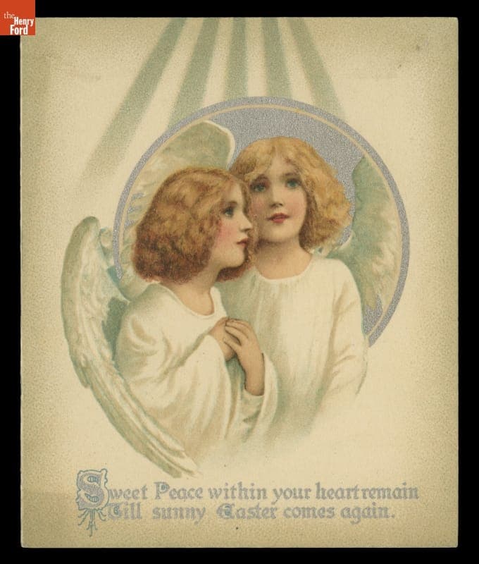 Easter Greeting Card, "Sweet Peace Within Your Heart Remain Till Sunny Easter Comes Again," 1905