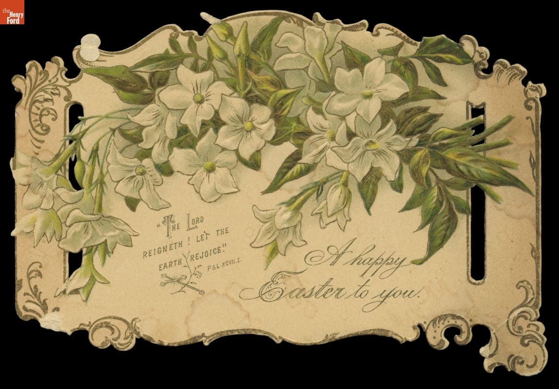 Easter Greeting Card, "A Happy Easter to You," circa 1885