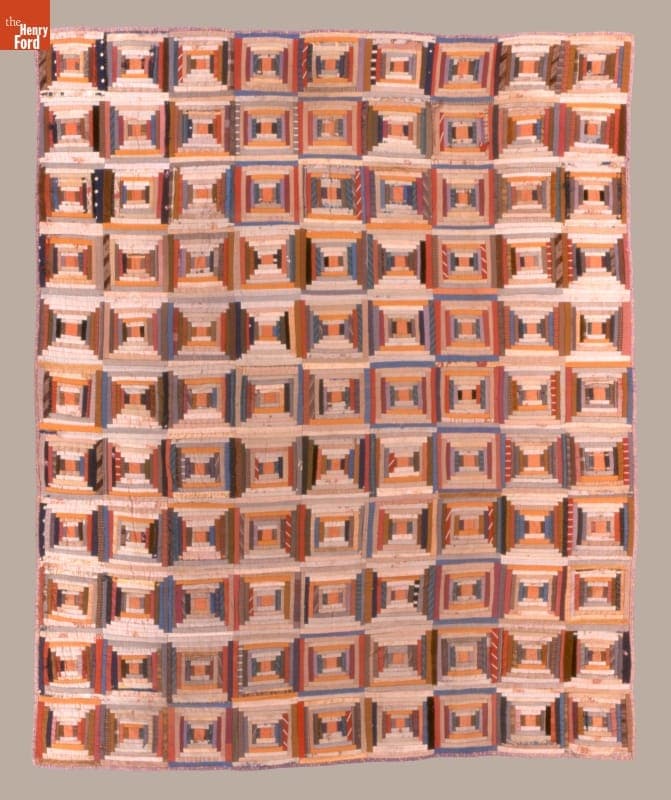 Courthouse Steps Quilt, circa 1890