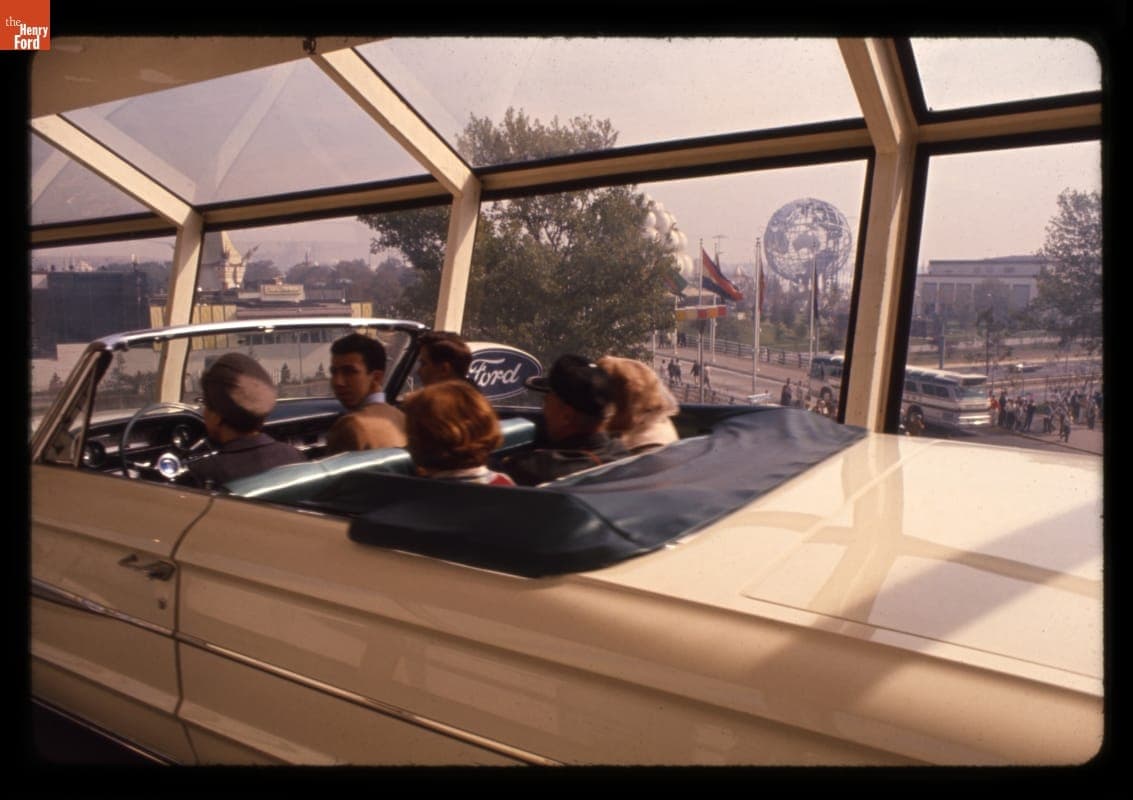 Car in Transparent Tunnel of the Magic Skyway Ride, Ford Pavilion, New York World's Fair, 1964-1965