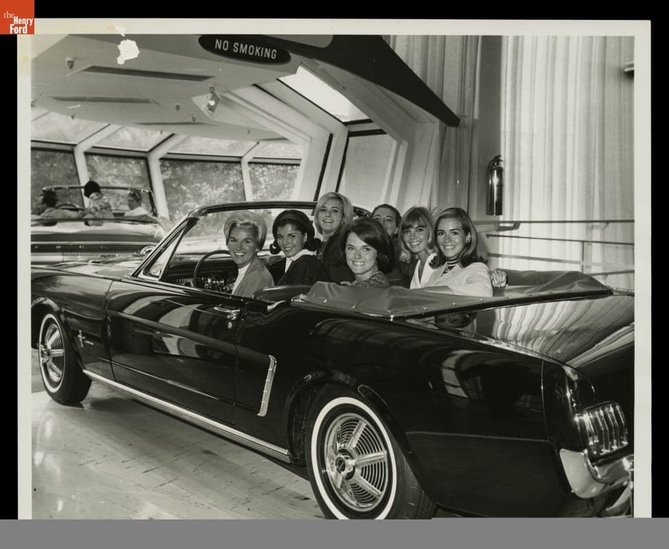 Miss Smile Contest Winners Riding on the Magic Skyway Ride in the Ford Pavilion, New York World's Fair, 1964-1965