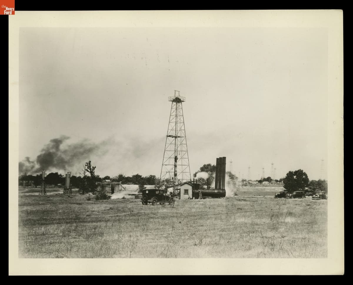 Rotary Oil Well Drilling Site in East Texas, 1935