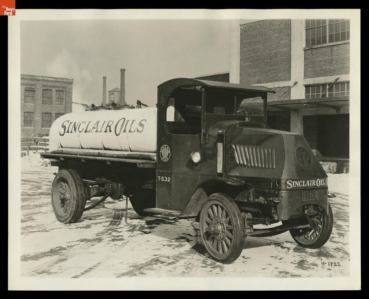Mack Truck Used by Sinclair Oils, circa 1920