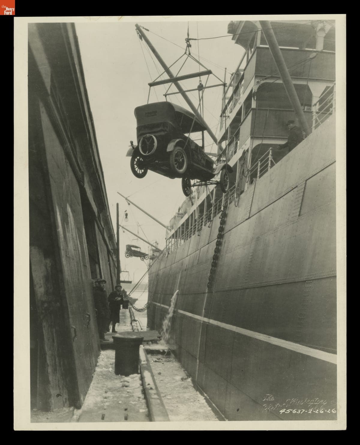 Loading Ford Model Ts onto a Ship, February 1926