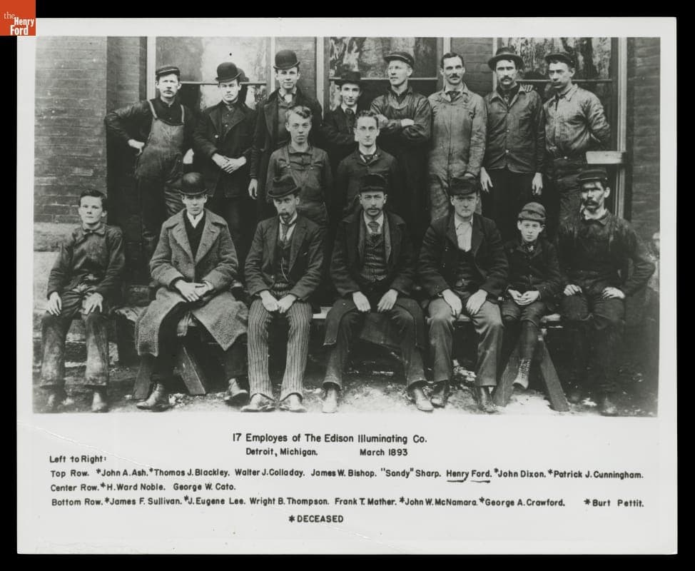 Edison Illuminating Company Employees, Including Henry Ford, March 1893