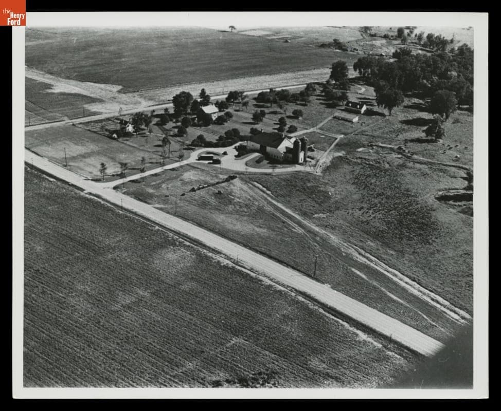 Aerial View of Firestone Farm at Its Original Site, Columbiana County, Ohio, September 1935