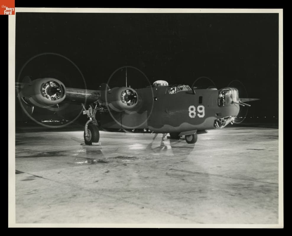 B-24 Bomber on Airfield at Willow Run Plant, December 6, 1943