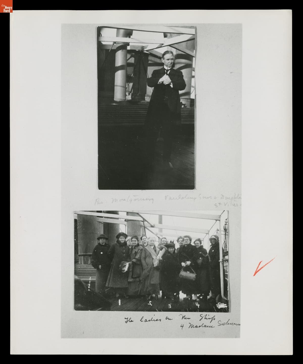 Passengers aboard Henry Ford's Peace Ship "Oscar II," 1915